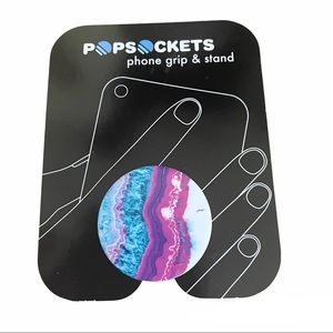 PopSockets Pink Teal Geode One Size